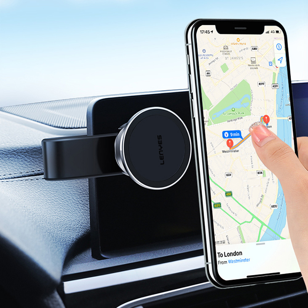 Lenyes CR171 Magnetik Magsafe Uyumlu Bükülebilen Eğimi ve Düz Zemin Araç Telefon Tutucu - 10