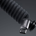 Lenyes LC527 Spiral Magnetik Örgülü Tasarım Type-C to Type-C Hızlı Şarj Özellikli Data ve Şarj Kablosu 60W 1M - 8