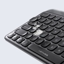Lenyes WK106 Sessiz Tuş Tasarımlı Entegre Stand Bölmeli Çift Bluetooth Bağlantılı 2.4G Kablosuz Klavye - 7