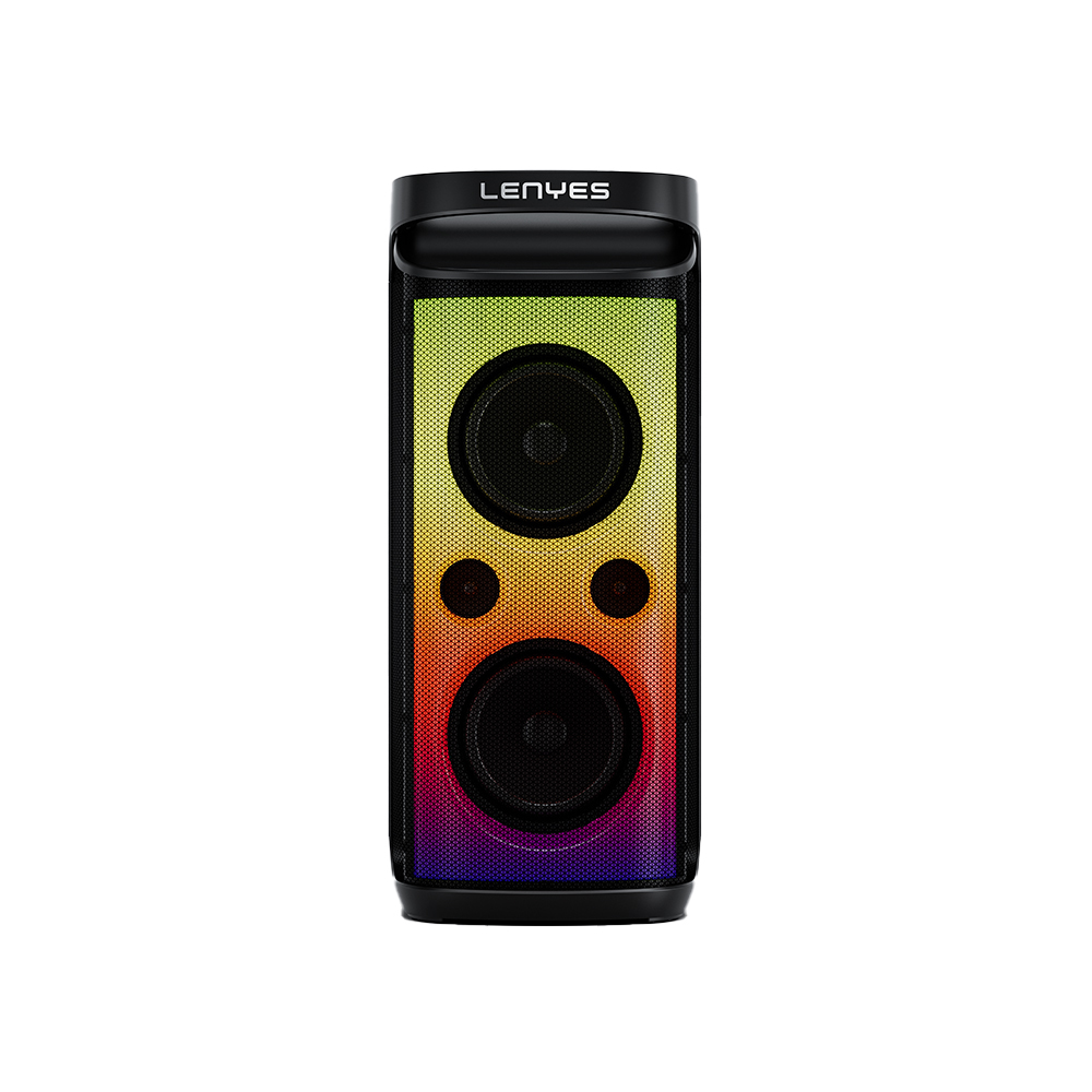 Lenyes S883 Su Geçirmez Tekerlekli Mikrofonlu Çoklu Giriş RGB Işıklı TWS Karaoke FM Bluetooth Hoparlör v5.3 - 4