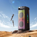 Lenyes S883 Su Geçirmez Tekerlekli Mikrofonlu Çoklu Giriş RGB Işıklı TWS Karaoke FM Bluetooth Hoparlör v5.3 - 6
