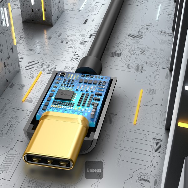 Baseus iPhone 15 ve 16 Tüm Serilere Uyumlu Type-C to 3.5mm Kulaklık Dönüştürücü Ses Adaptörü