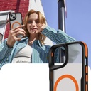 Apple iPhone 14 Uyumlu Kılıf Magsafe Şarj Özellikli Renkli Kenar Airbag Şeritli Zore Lamer Kapak - 2