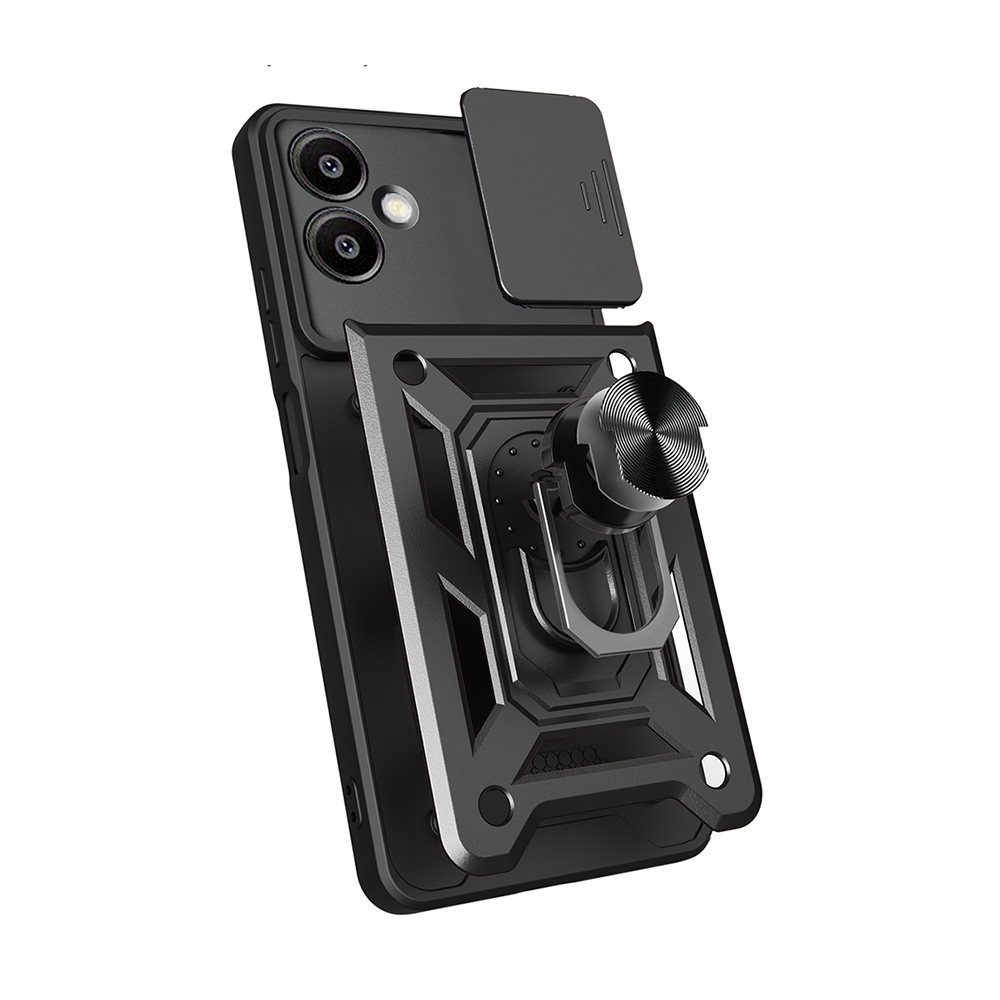 Samsung Galaxy A06 Uyumlu Kılıf Magnetik Standlı Kamera Korumalı Zore Sürgülü Vega Kapak - 1