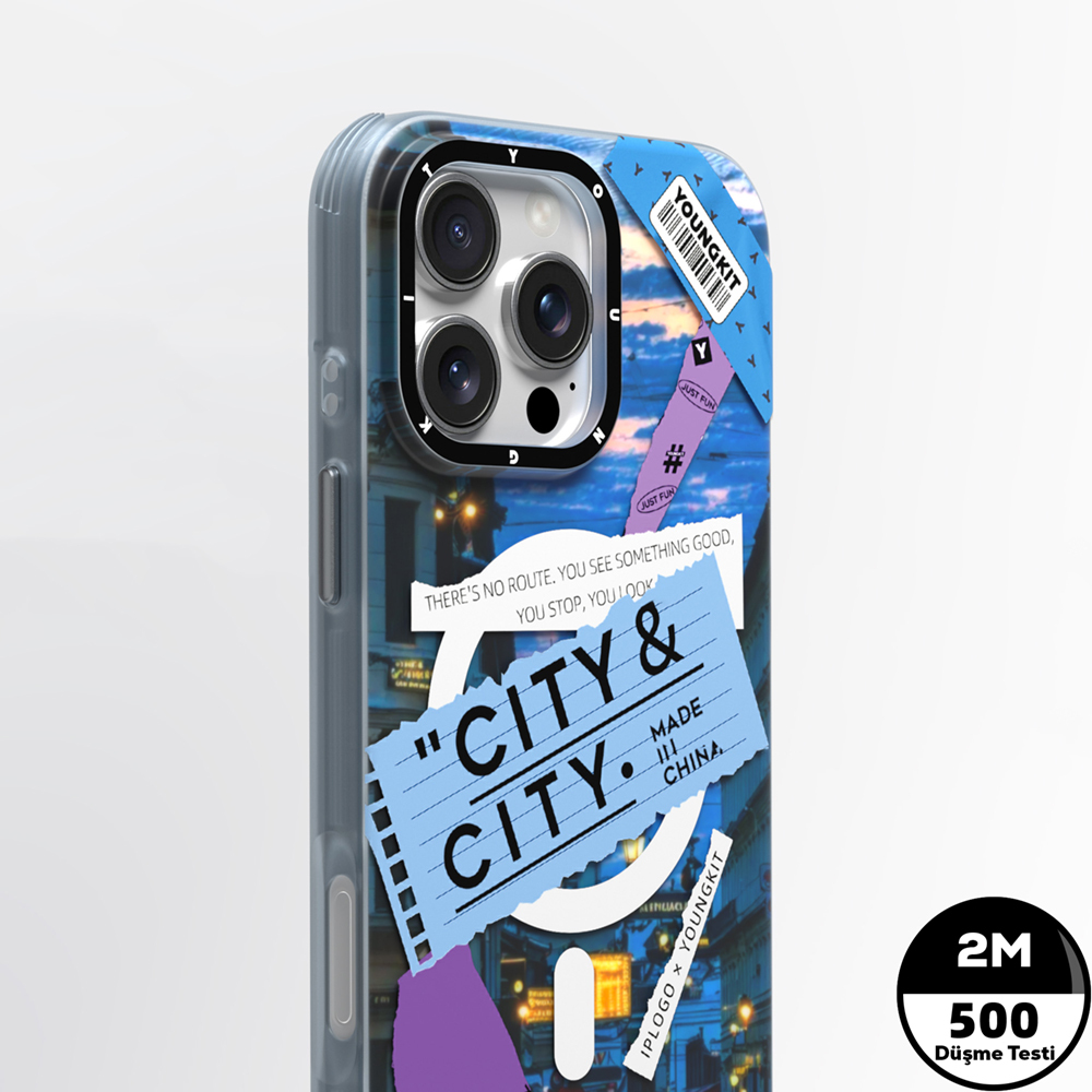 Apple iPhone 15 Pro Uyumlu Kılıf Magsafe Şarj Özellikli Youngkit A-City Serisi Kapak - 4