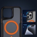 Apple iPhone 15 Pro Uyumlu Kılıf Magsafe Şarj Özellikli Renkli Kenar Airbag Şeritli Zore Lamer Kapak - 1