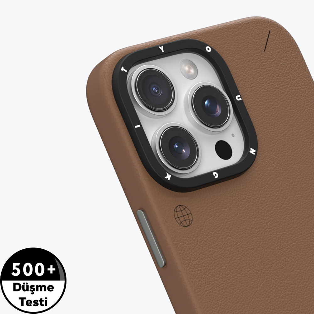 Apple iPhone 15 Pro Uyumlu Kılıf Magsafe Şarj Özellikli Basit Mat Deri Desenli Youngkit Tech Fashion Serisi Kapak - 6