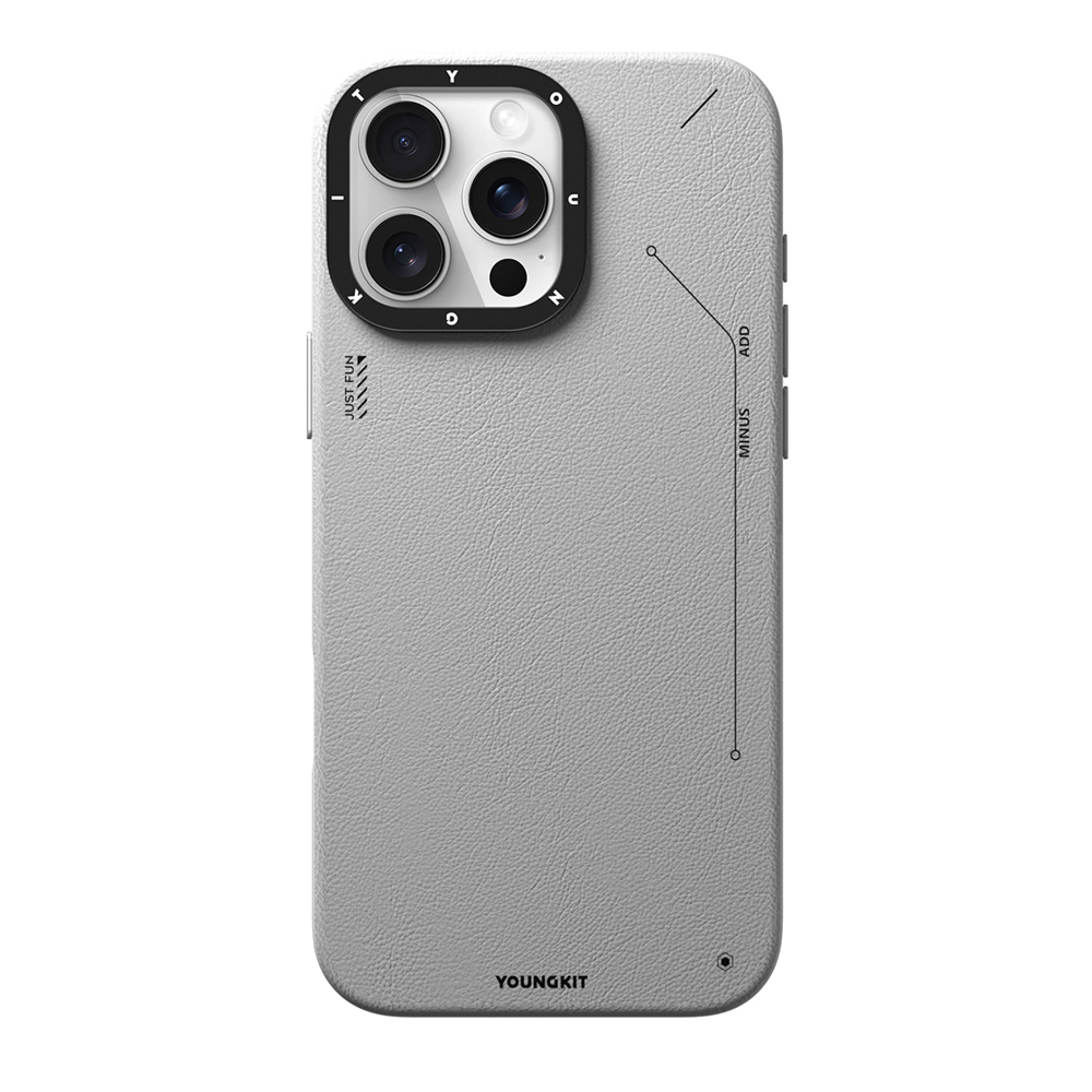 Apple iPhone 15 Pro Uyumlu Kılıf Magsafe Şarj Özellikli Basit Mat Deri Desenli Youngkit Tech Fashion Serisi Kapak - 7