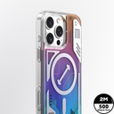 Apple iPhone 16 Pro Uyumlu Kılıf Magsafe Şarj Özellikli Parlak Kumlu Sıvılı Tasarımlı Galaxy Fantasy Serisi Kapak - 10