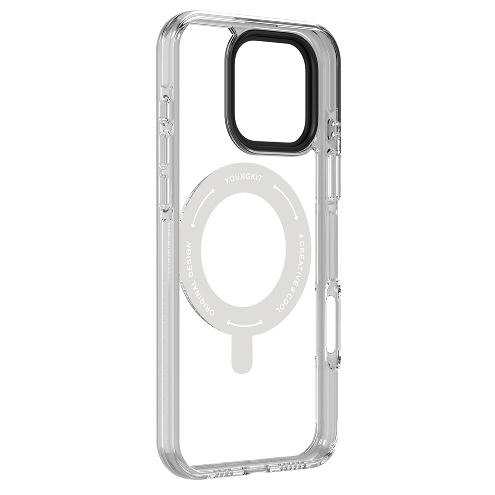 Apple iPhone 16 Pro Uyumlu Kılıf Magsafe Şarj Özellikli Parmak Ring Standlı Youngkit Pivot Serisi Kapak - 1