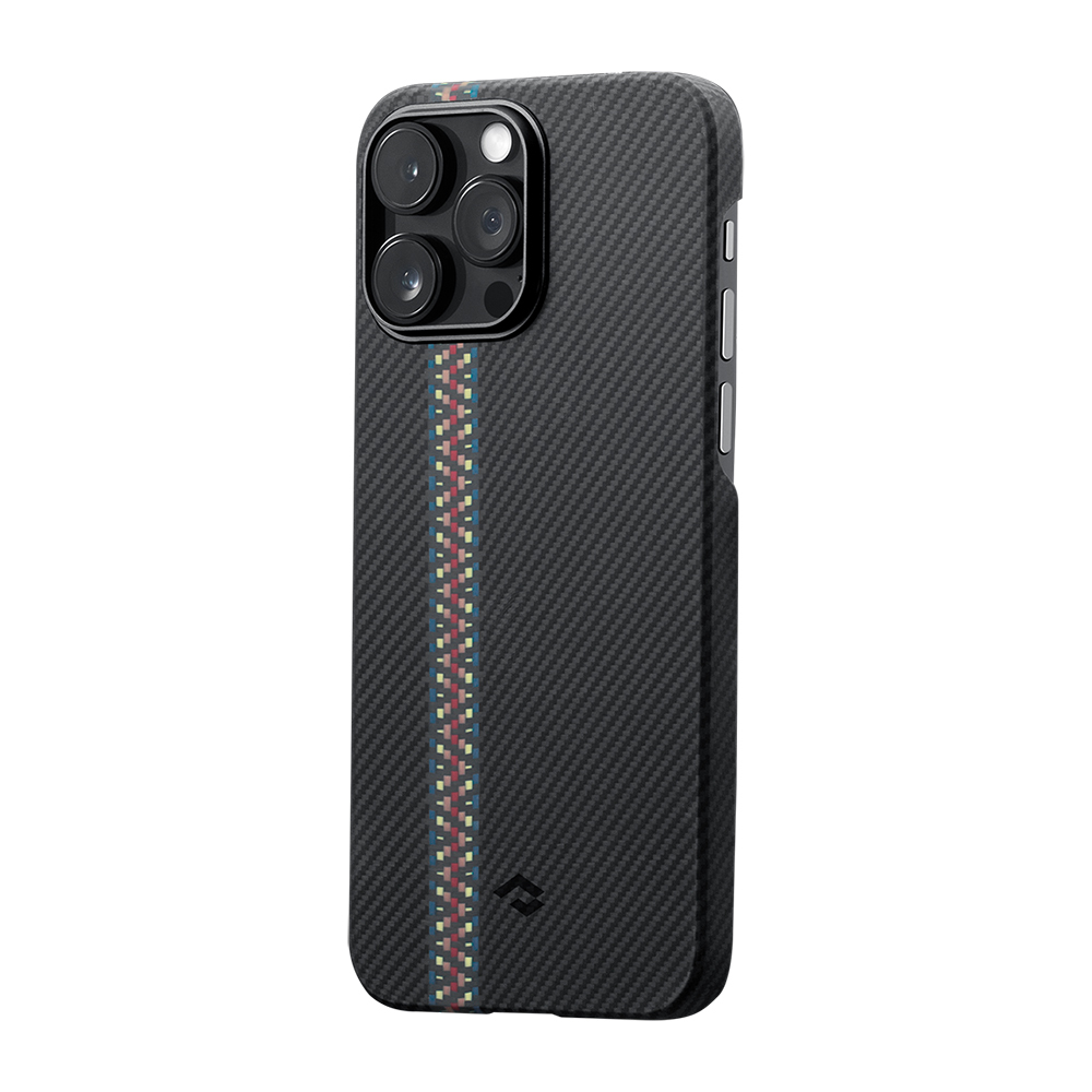 Apple iPhone 14 Pro Uyumlu Kılıf Magsafe Şarj Özellikli 600D Aramid Fiber Pitaka Tactile Woven Orchestra Serisi Rhapsody Kapak - 2