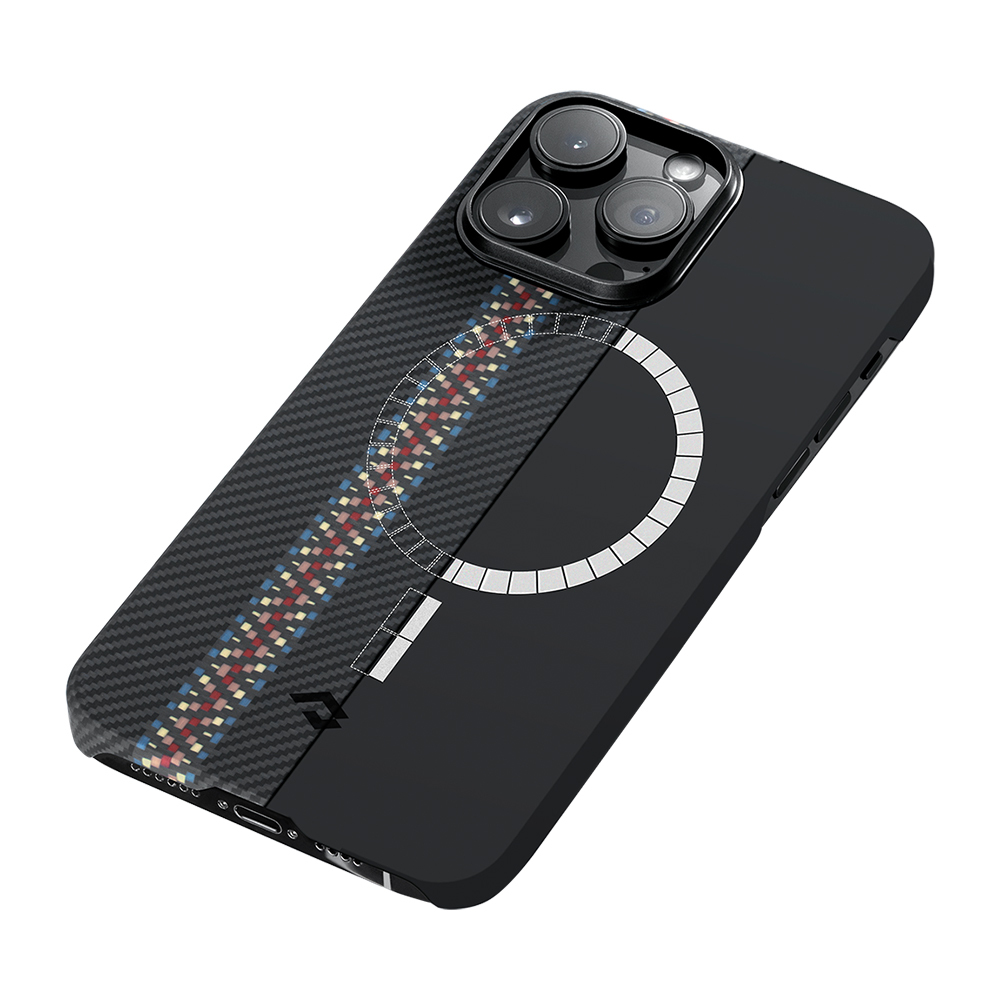 Apple iPhone 14 Pro Uyumlu Kılıf Magsafe Şarj Özellikli 600D Aramid Fiber Pitaka Tactile Woven Orchestra Serisi Rhapsody Kapak - 6