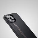 Apple iPhone 14 Pro Uyumlu Kılıf Magsafe Şarj Özellikli 600D Aramid Fiber Pitaka Tactile Woven Orchestra Serisi Rhapsody Kapak - 9
