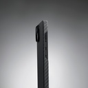 Apple iPhone 14 Uyumlu Kılıf Magsafe Şarj Özellikli 1500D Aramid Fiber Pitaka Ultra-Slim Classic Serisi Black-Grey Twill Kapak - 25