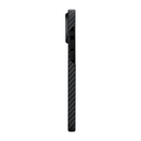 Apple iPhone 15 Plus Uyumlu Kılıf Magsafe Şarj Özellikli 1500D Aramid Fiber Pitaka Ultra-Slim Classic Serisi Black-Grey Twill Kapak - 4
