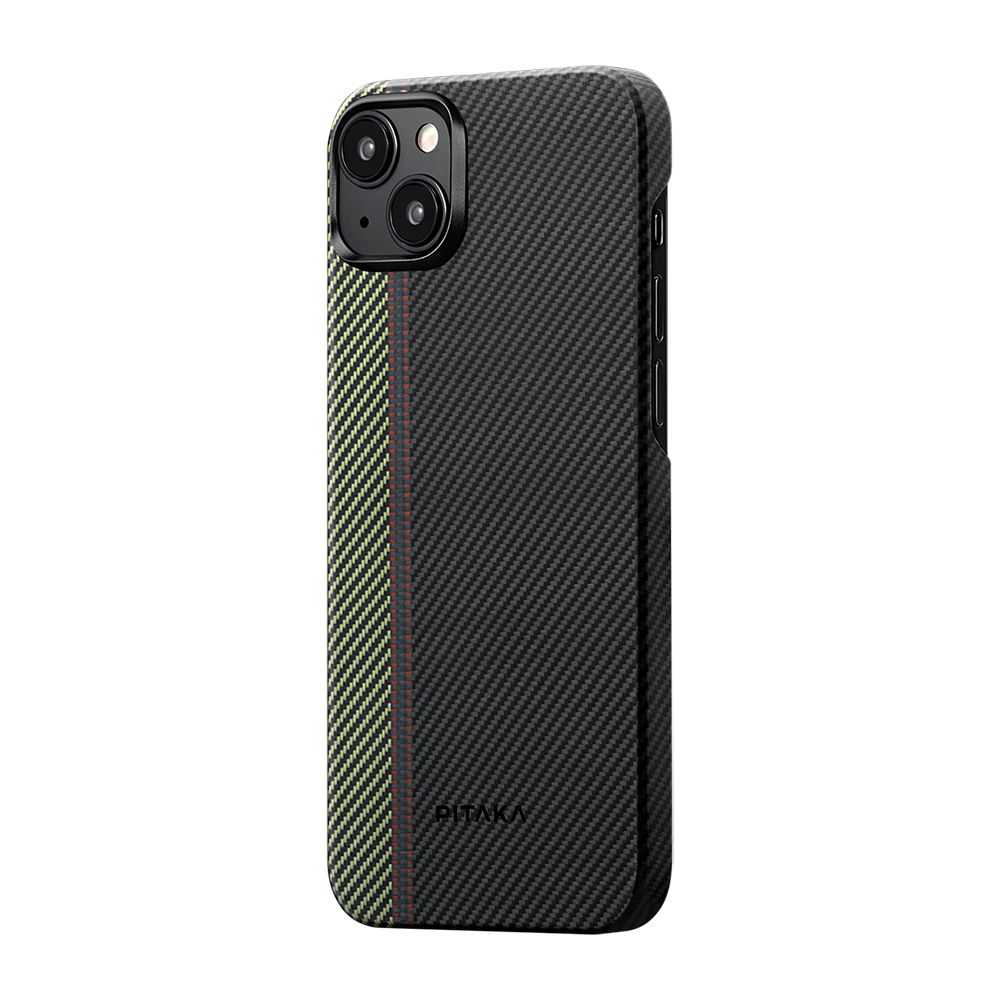 Apple iPhone 15 Plus Uyumlu Kılıf Magsafe Şarj Özellikli 600D Aramid Fiber Pitaka Tactile Woven Orchestra Serisi Overture Kapak - 2