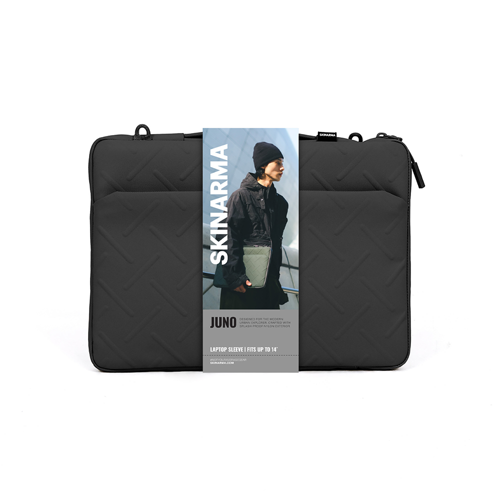Skinarma Juno 14 inç Uyumlu Cross-Hatch Desenli Naylon Çapraz Vücut Laptop Çantası - 3