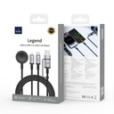 Wiwu Wi-C050 Legend Serisi 3in1 USB-A + Type-C to Lightning – Type-C – Akıllı Saat Şarj Kablosu 100W 1.2M - 7