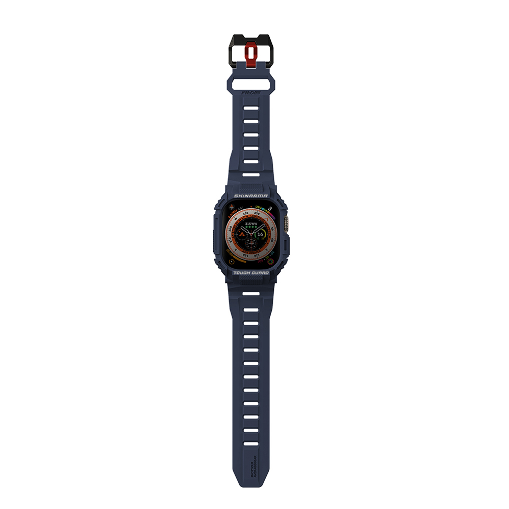 Apple Watch Ultra 49mm Uyumlu Skinarma Mecha 2in1 TPU Kasa Koruyucu + Silikon Kordon - 8