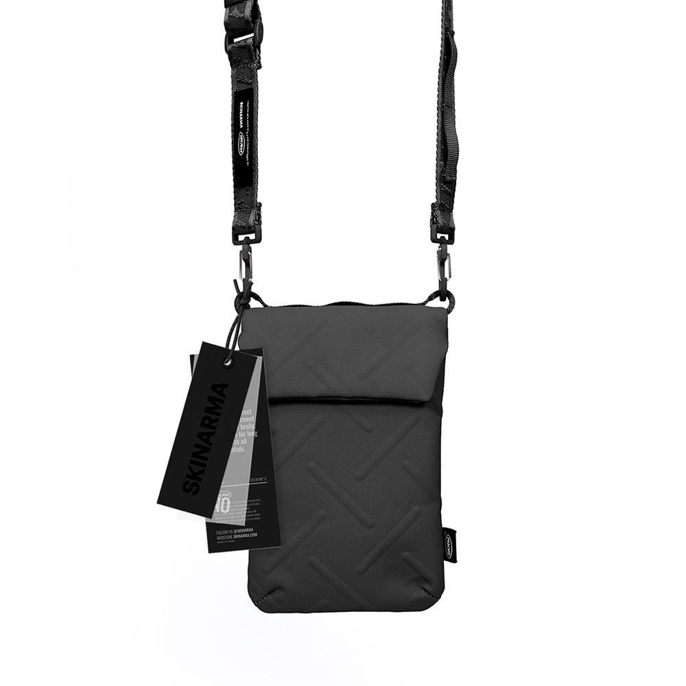 Skinarma Sling Pouch Juno Cross-Hatch Desenli Naylon Scout Boyun Askı Kayışlı Çapraz Vücut Çantası - 1