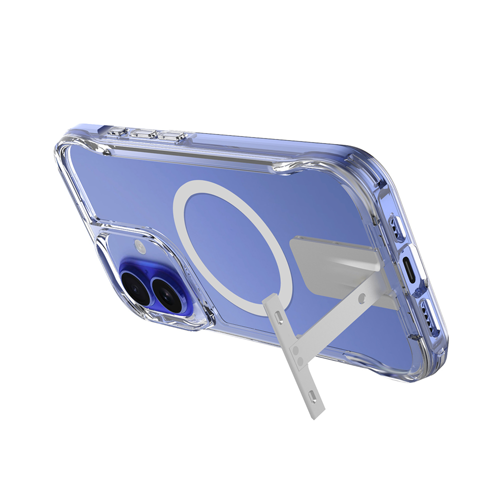 Apple iPhone 16 Uyumlu Kılıf Magsafe Şarj Özellikli Zore T-Max Standlı Kapak - 3