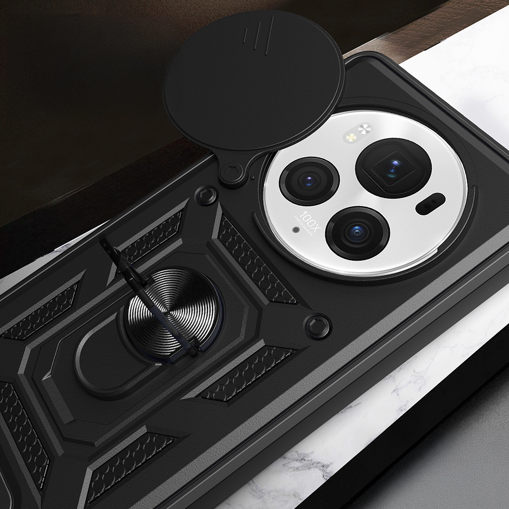 Honor Magic 6 Pro Uyumlu Kılıf Magnetik Standlı Kamera Korumalı Zore Sürgülü Vega Kapak - 7