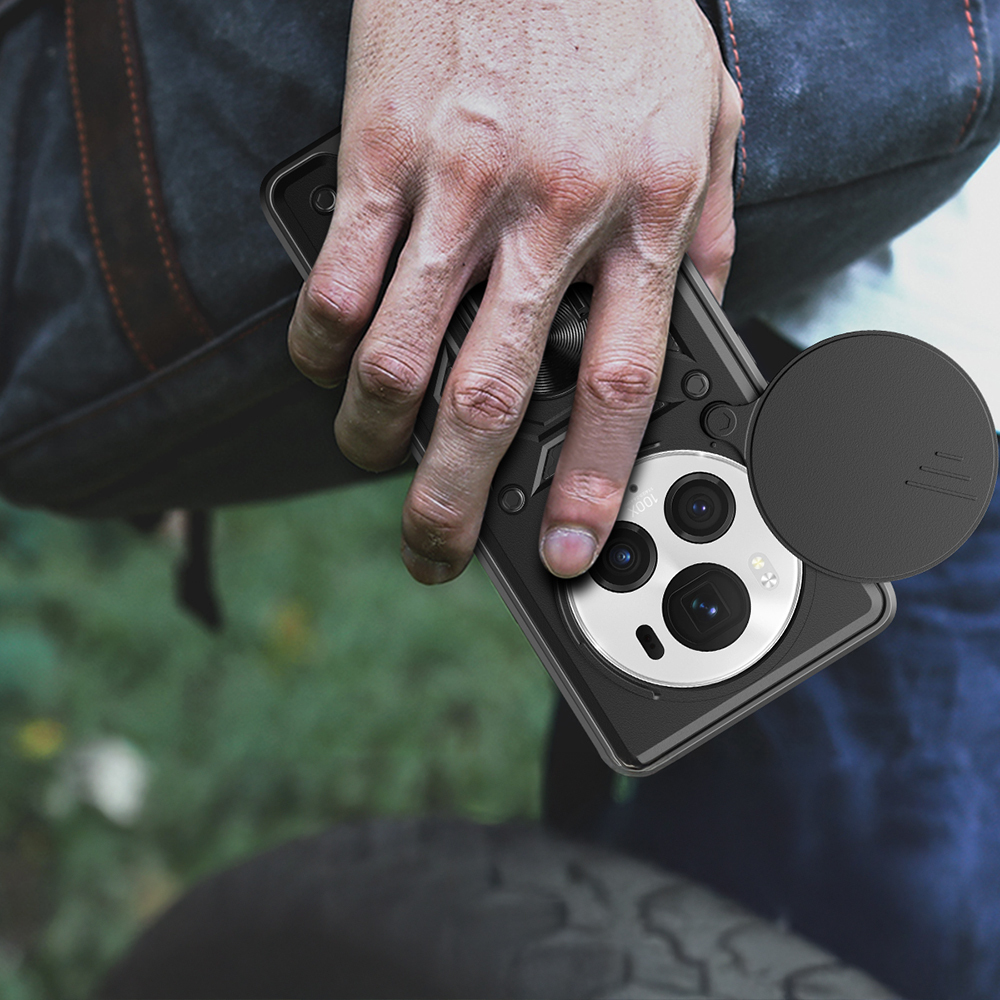 Honor Magic 6 Pro Uyumlu Kılıf Magnetik Standlı Kamera Korumalı Zore Sürgülü Vega Kapak - 8