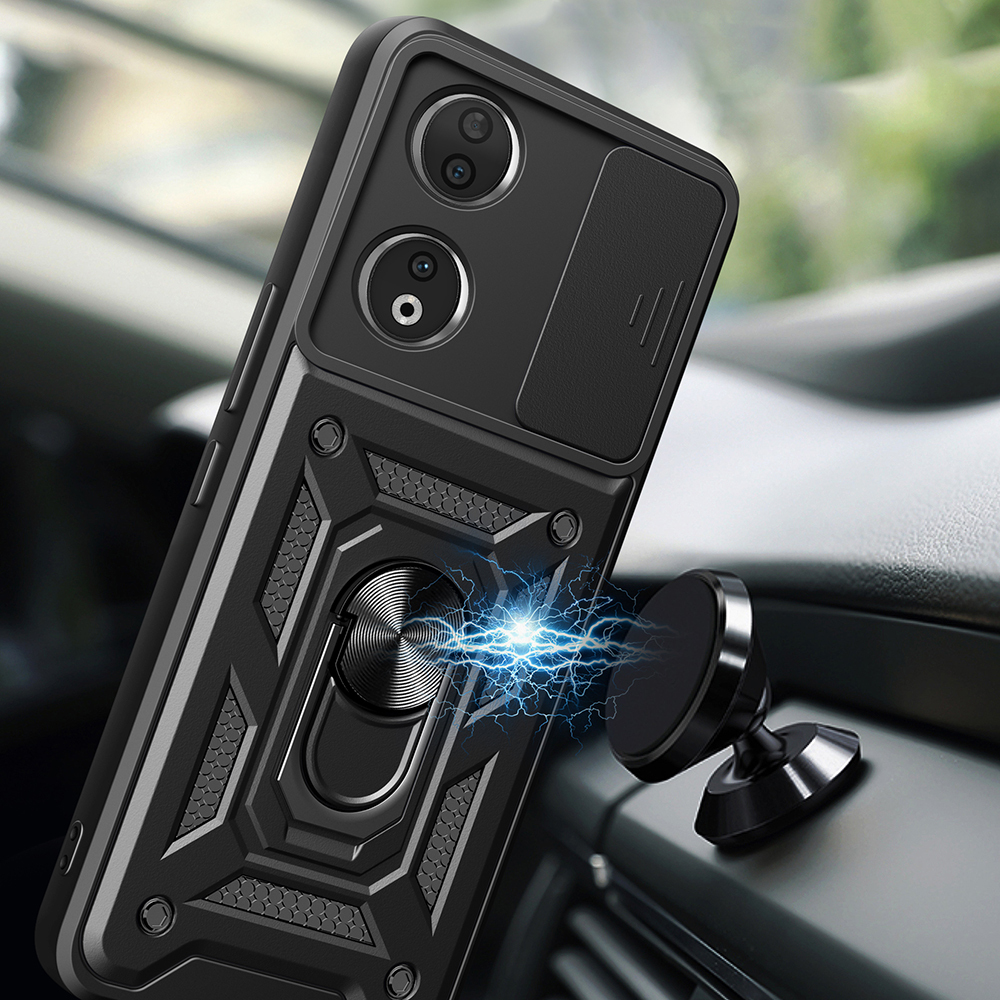 Honor 90 Kılıf Magnetik Standlı Kamera Korumalı Zore Sürgülü Vega Kapak - 3