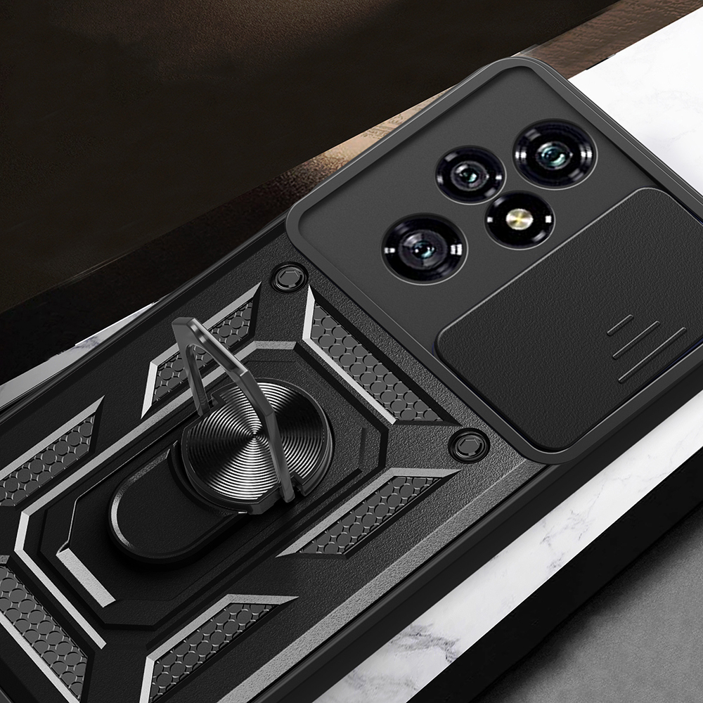 Honor 200 Pro Kılıf Magnetik Standlı Kamera Korumalı Zore Sürgülü Vega Kapak - 7