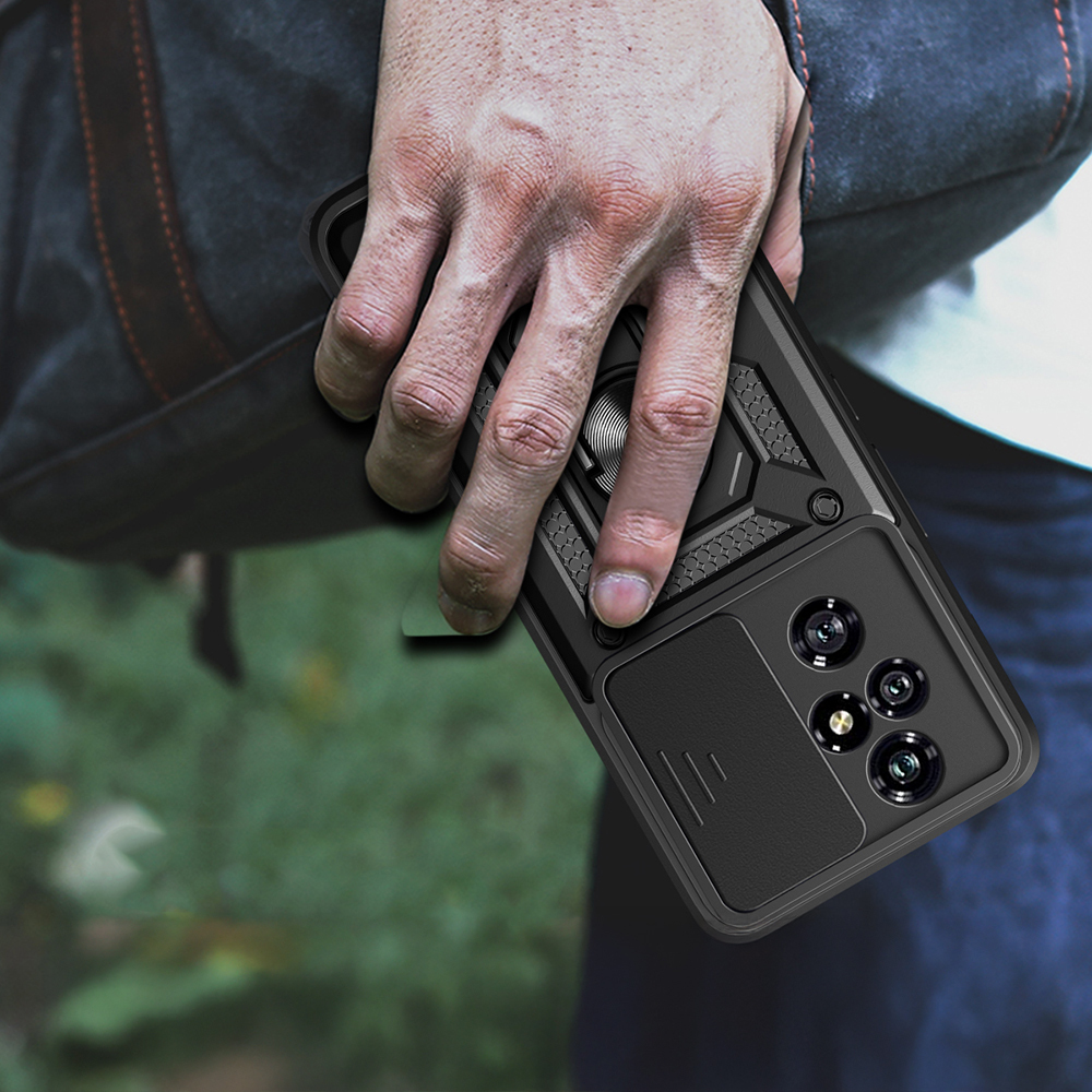 Honor 200 Pro Kılıf Magnetik Standlı Kamera Korumalı Zore Sürgülü Vega Kapak - 8