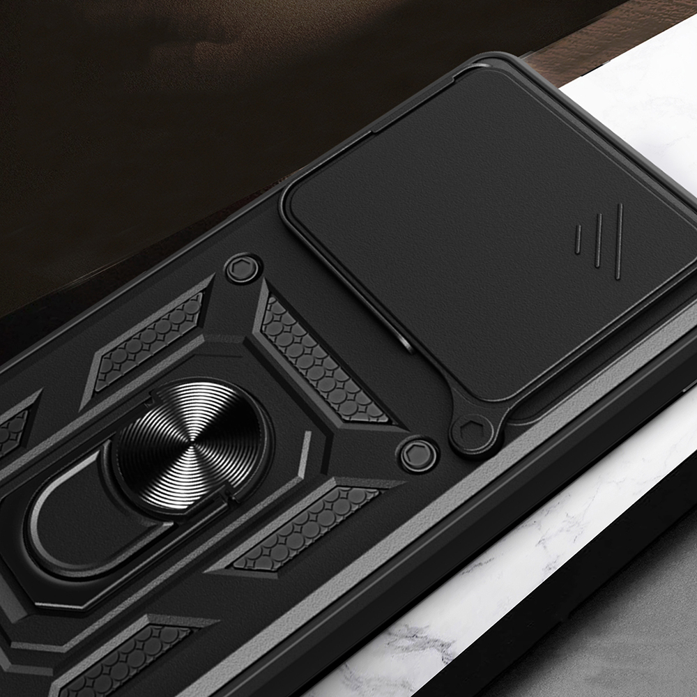 İnfinix Note 40 Pro Kılıf Magnetik Standlı Kamera Korumalı Zore Sürgülü Vega Kapak - 7