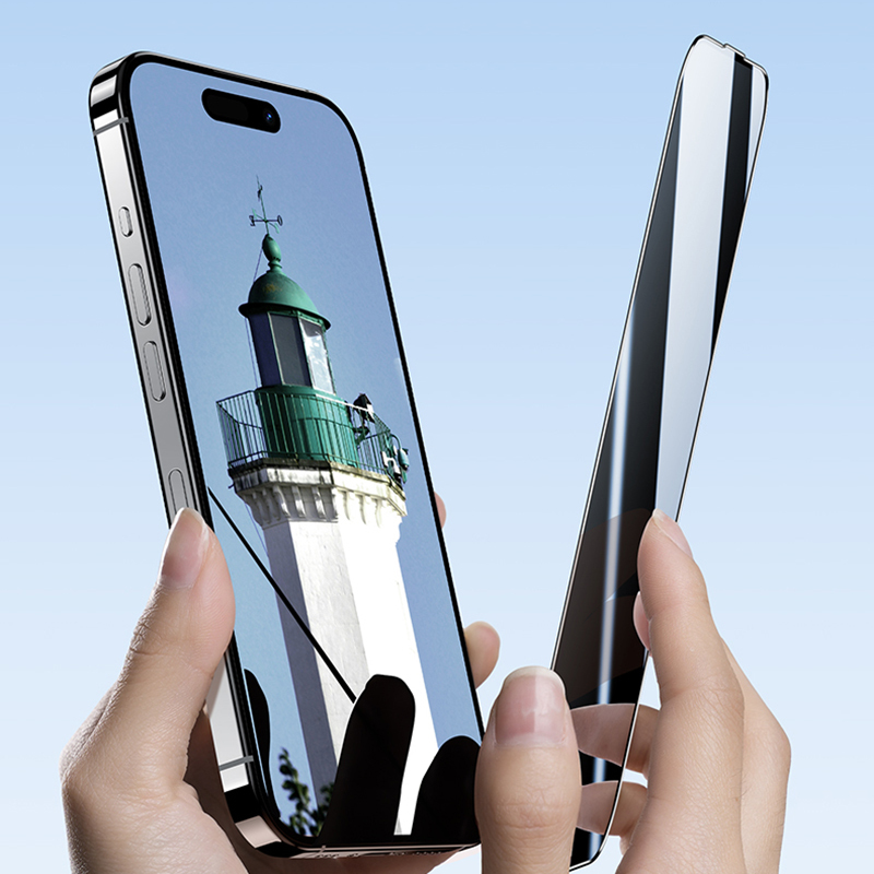 Apple iPhone 16 Pro Uyumlu Benks Ultra İnce Kenarlı Privacy Hayalet Ekran Koruyucu + Kolay Uygulama Aparatlı - 10