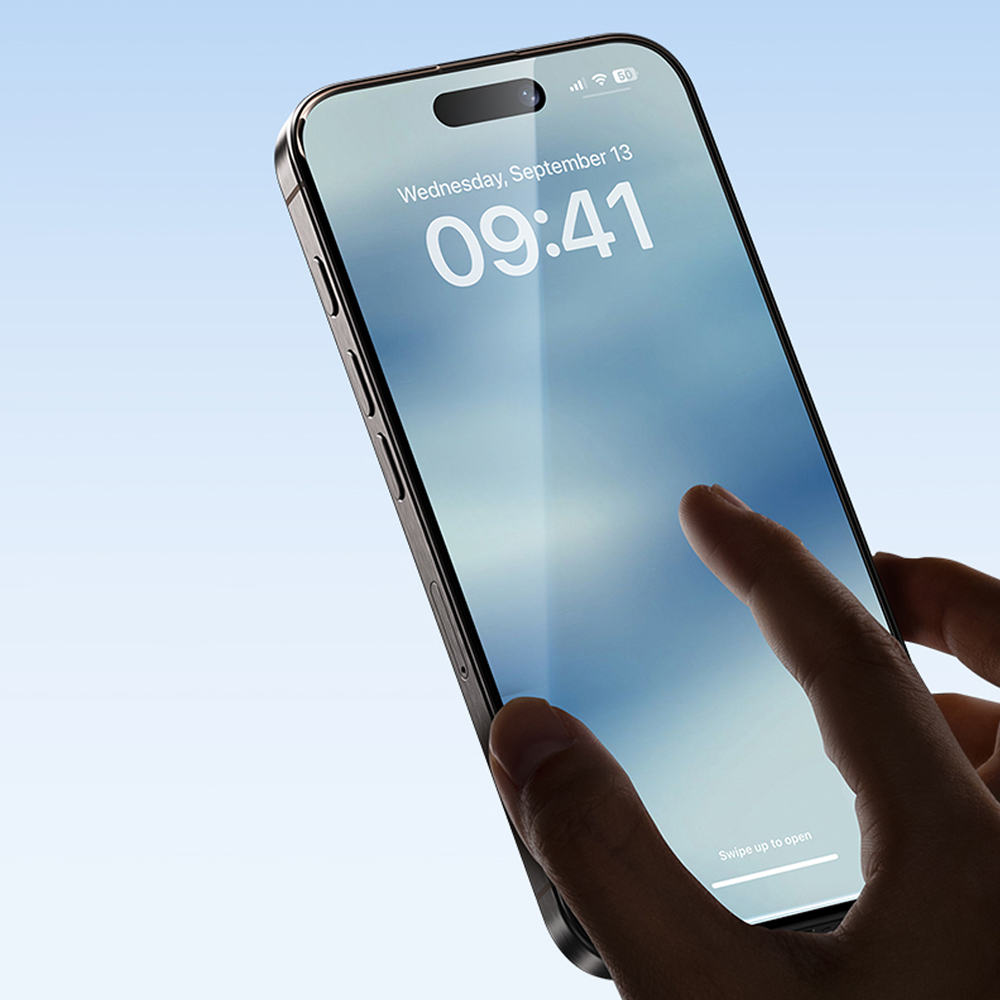 Apple iPhone 16 Pro Uyumlu Benks Ultra İnce Kenarlı Ekran Koruyucu + Kolay Uygulama Aparatlı - 7