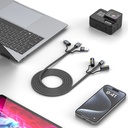 Lenyes LC112 Çoklu Şarj Kablolu Fener Ve Çakmaklık Özellikli 6in1 Kablo 240w 1M - 5