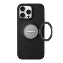 Apple iPhone 15 Pro Uyumlu Kılıf Magsafe Şarj Özellikli 360° Standlı Basit Mat Deri Desenli Youngkit Tech Leather Serisi Kapak - 3