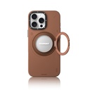 Apple iPhone 16 Pro Max Uyumlu Kılıf Magsafe Şarj Özellikli 360° Standlı Basit Mat Deri Desenli Youngkit Tech Leather Serisi Kapak - 6