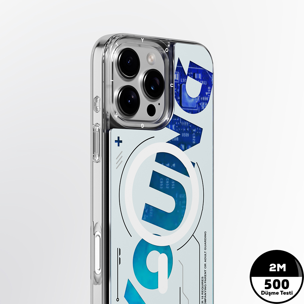 Apple iPhone 16 Pro Uyumlu Kılıf Magsafe Şarj Özellikli Airbagli Çift Katmanlı Youngkit Future Streamer Serisi Kapak - 5