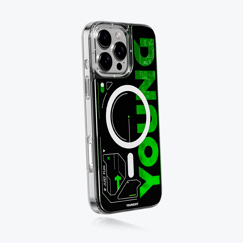 Apple iPhone 16 Pro Uyumlu Kılıf Magsafe Şarj Özellikli Airbagli Çift Katmanlı Youngkit Future Streamer Serisi Kapak - 13