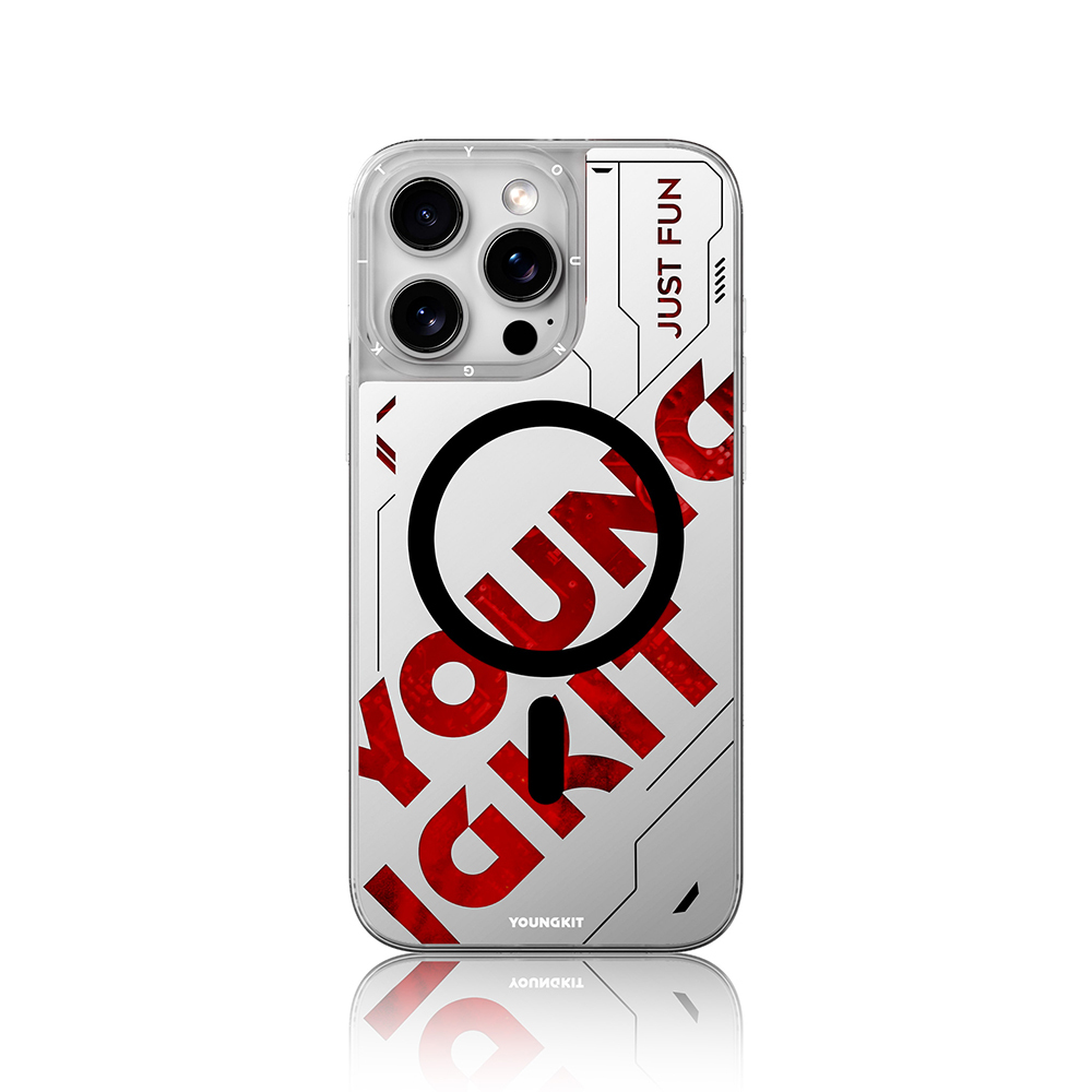 Apple iPhone 16 Pro Max Uyumlu Kılıf Magsafe Şarj Özellikli Airbagli Çift Katmanlı Youngkit Future Streamer Serisi Kapak - 7