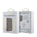 Guess Orjinal Lisanslı Dijital Led Göstergeli PU Deri 4G Desenli Metal Yazı Logolu Powerbank 5000mAh 15W - 5