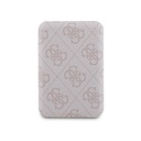Guess Orjinal Lisanslı Dijital Led Göstergeli PU Deri 4G Desenli Metal Yazı Logolu Powerbank 5000mAh 15W - 9