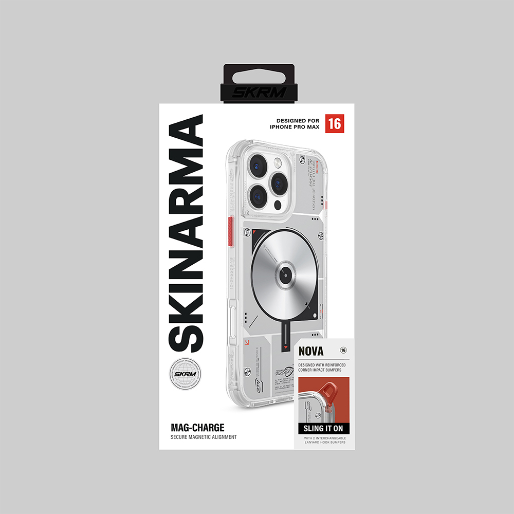 Apple iPhone 16 Pro Max Uyumlu Kılıf Magsafe Şarj Özellikli Disk Desenli Airbag Tasarımlı Skinarma Nova Kapak - 5