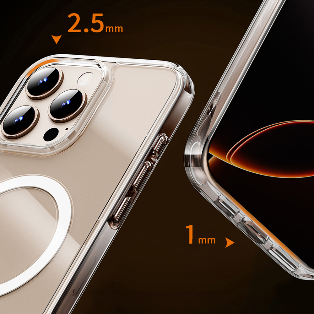 Apple iPhone 16 Uyumlu Kılıf Wiwu MCC-102 Magnetic Crystal Sert PC Kapak - 6