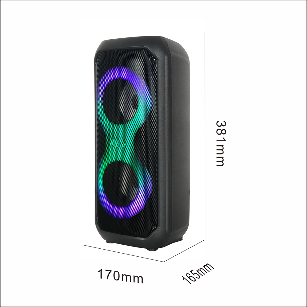Zore GD-2413 FM Radyolu RGB TWS Çift 4 inç Stereo Bass Kablosuz Hoparlör - 4