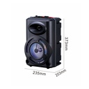 Zore GD-903 Dijital LED Göstergeli FM Radyolu Mikrofonlu RGB TWS 8 inç Stereo Bass Kablosuz Karaoke Hoparlör - 3