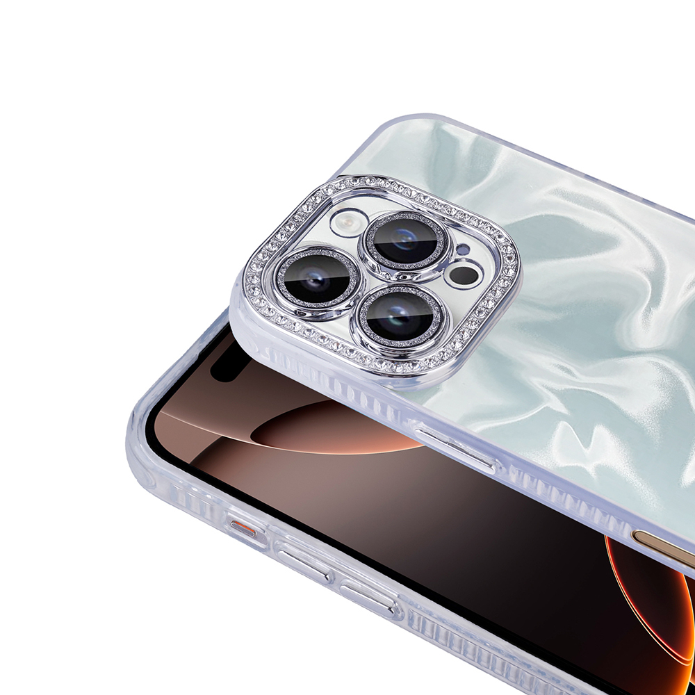 Apple iPhone 16 Pro Uyumlu Kılıf Airbagli Parlak Taş Detay Tasarımlı Zore Esila Kapak - 2