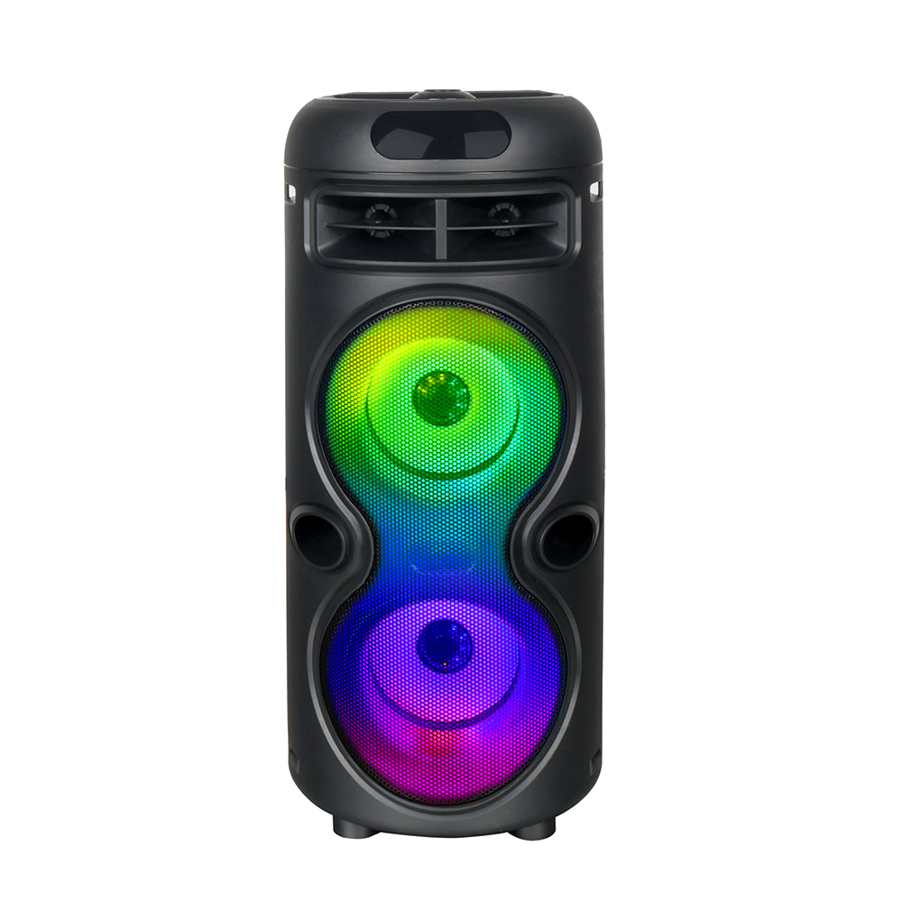 Zore GD-2402 Dijital LED Göstergeli FM Radyolu Mikrofonlu RGB TWS Çift 4 inç Stereo Bass Kablosuz Karaoke Hoparlör - 2