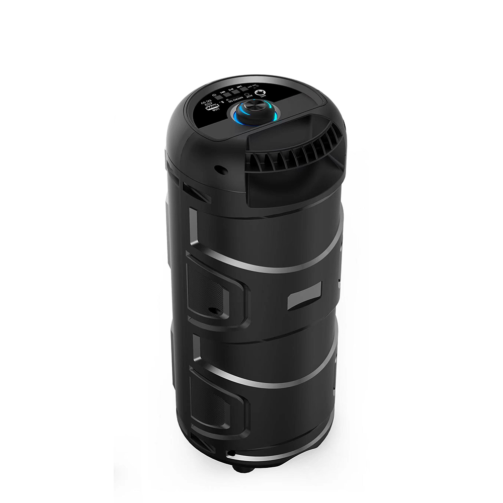 Zore GD-2402 Dijital LED Göstergeli FM Radyolu Mikrofonlu RGB TWS Çift 4 inç Stereo Bass Kablosuz Karaoke Hoparlör - 6