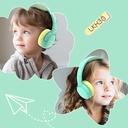 Lenyes LKH30 Ayarlanabilir Katlanabilir Çocuklara Özel Işık Efektli Kulak Üstü Kablolu ve Bluetooth Kulaklık v5.3 - 2