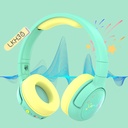 Lenyes LKH30 Ayarlanabilir Katlanabilir Çocuklara Özel Işık Efektli Kulak Üstü Kablolu ve Bluetooth Kulaklık v5.3 - 3